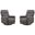 Natalia Manual Swivel Glider Recliner Set of 2 In Nightfall