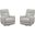 Natalia Manual Swivel Glider Recliner Set of 2 In Thunderstorm