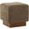 Natalya Square Ottoman In Walnut and Dark Brown