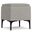Natasha Polyester Linen Storage Ottoman with Tray In Cloud Grey
