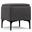 Natasha Polyester Linen Storage Ottoman with Tray In Slate Grey