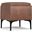Natasha Vegan Faux Leather Storage Ottoman with Tray In Distressed Saddle Brown