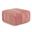 Nate 20 Inch Square Pouf In Patterned Maroon Melange