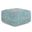 Nate 20 Inch Square Pouf In Patterned Teal Melange