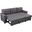 Nathan Dark Gray Reversible Sleeper Sectional Sofa With Storage Chaise, Usb Charging Ports And Pocket