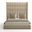 Nativa Interiors Aylet Box Tufted Upholstered High 87 Inch California King Flax Bed