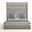 Nativa Interiors Aylet Box Tufted Upholstered High 87 Inch California King Grey Bed