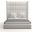 Nativa Interiors Aylet Box Tufted Upholstered High 87 Inch California King Off White Bed