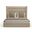 Nativa Interiors Aylet Box Tufted Upholstered Medium 67 Inch California King Flax Bed