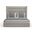 Nativa Interiors Aylet Box Tufted Upholstered Medium 67 Inch California King Grey Bed