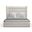 Nativa Interiors Aylet Box Tufted Upholstered Medium 67 Inch California King Off White Bed
