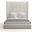 Nativa Interiors Aylet Button Tufted Upholstered High 87 Inch California King Off White Bed