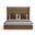 Nativa Interiors Aylet Button Tufted Upholstered Medium 67 Inch California King Brown Bed