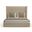 Nativa Interiors Aylet Button Tufted Upholstered Medium 67 Inch California King Flax Bed