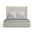 Nativa Interiors Aylet Button Tufted Upholstered Medium 67 Inch California King Off White Bed