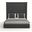 Nativa Interiors Aylet Horizontal Channel Tufted Upholstered High 87 Inch California King Charcoal Bed