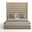 Nativa Interiors Aylet Horizontal Channel Tufted Upholstered High 87 Inch California King Flax Bed