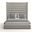 Nativa Interiors Aylet Horizontal Channel Tufted Upholstered High 87 Inch California King Grey Bed