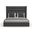 Nativa Interiors Aylet Horizontal Channel Tufted Upholstered Medium 67 Inch California King Charcoal Bed