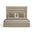 Nativa Interiors Aylet Horizontal Channel Tufted Upholstered Medium 67 Inch California King Flax Bed