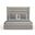 Nativa Interiors Aylet Horizontal Channel Tufted Upholstered Medium 67 Inch California King Grey Bed
