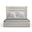 Nativa Interiors Aylet Horizontal Channel Tufted Upholstered Medium 67 Inch California King Off White Bed