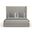 Nativa Interiors Aylet Plain Upholstered Medium 67 Inch California King Grey Bed