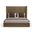 Nativa Interiors Aylet Simple Tufted Upholstered Medium 67 Inch California King Brown Bed