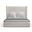 Nativa Interiors Aylet Simple Tufted Upholstered Medium 67 Inch California King Off White Bed
