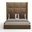 Nativa Interiors Aylet Square Tufted Upholstered High 87 Inch California King Brown Bed