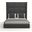 Nativa Interiors Aylet Square Tufted Upholstered High 87 Inch California King Charcoal Bed