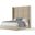 Nativa Interiors Aylet Square Tufted Upholstered High 87 Inch California King Flax Bed