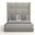 Nativa Interiors Aylet Square Tufted Upholstered High 87 Inch California King Grey Bed