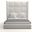Nativa Interiors Aylet Square Tufted Upholstered High 87 Inch California King Off White Bed