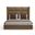 Nativa Interiors Aylet Square Tufted Upholstered Medium 67 Inch California King Brown Bed