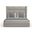 Nativa Interiors Aylet Square Tufted Upholstered Medium 67 Inch California King Grey Bed