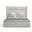 Nativa Interiors Aylet Square Tufted Upholstered Medium 67 Inch California King Off White Bed