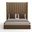 Nativa Interiors Aylet Vertical Channel Tufted Upholstered High 87 Inch California King Brown Bed