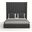 Nativa Interiors Aylet Vertical Channel Tufted Upholstered High 87 Inch California King Charcoal Bed