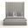 Nativa Interiors Aylet Vertical Channel Tufted Upholstered High 87 Inch California King Grey Bed