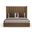 Nativa Interiors Aylet Vertical Channel Tufted Upholstered Medium 67 Inch California King Brown Bed