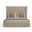 Nativa Interiors Aylet Vertical Channel Tufted Upholstered Medium 67 Inch California King Flax Bed