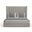 Nativa Interiors Aylet Vertical Channel Tufted Upholstered Medium 67 Inch California King Grey Bed