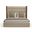 Nativa Interiors Irenne Box Tufted Upholstered Medium 67 Inch California King Flax Bed
