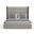 Nativa Interiors Irenne Box Tufted Upholstered Medium 67 Inch California King Grey Bed