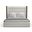 Nativa Interiors Irenne Box Tufted Upholstered Medium 67 Inch California King Off White Bed