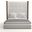 Nativa Interiors Irenne Button Tufted Upholstered High 87 Inch California King Off White Bed