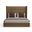 Nativa Interiors Irenne Button Tufted Upholstered Medium 67 Inch California King Brown Bed