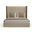 Nativa Interiors Irenne Button Tufted Upholstered Medium 67 Inch California King Flax Bed