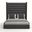 Nativa Interiors Irenne Horizontal Channel Tufted Upholstered High 87 Inch California King Charcoal Bed